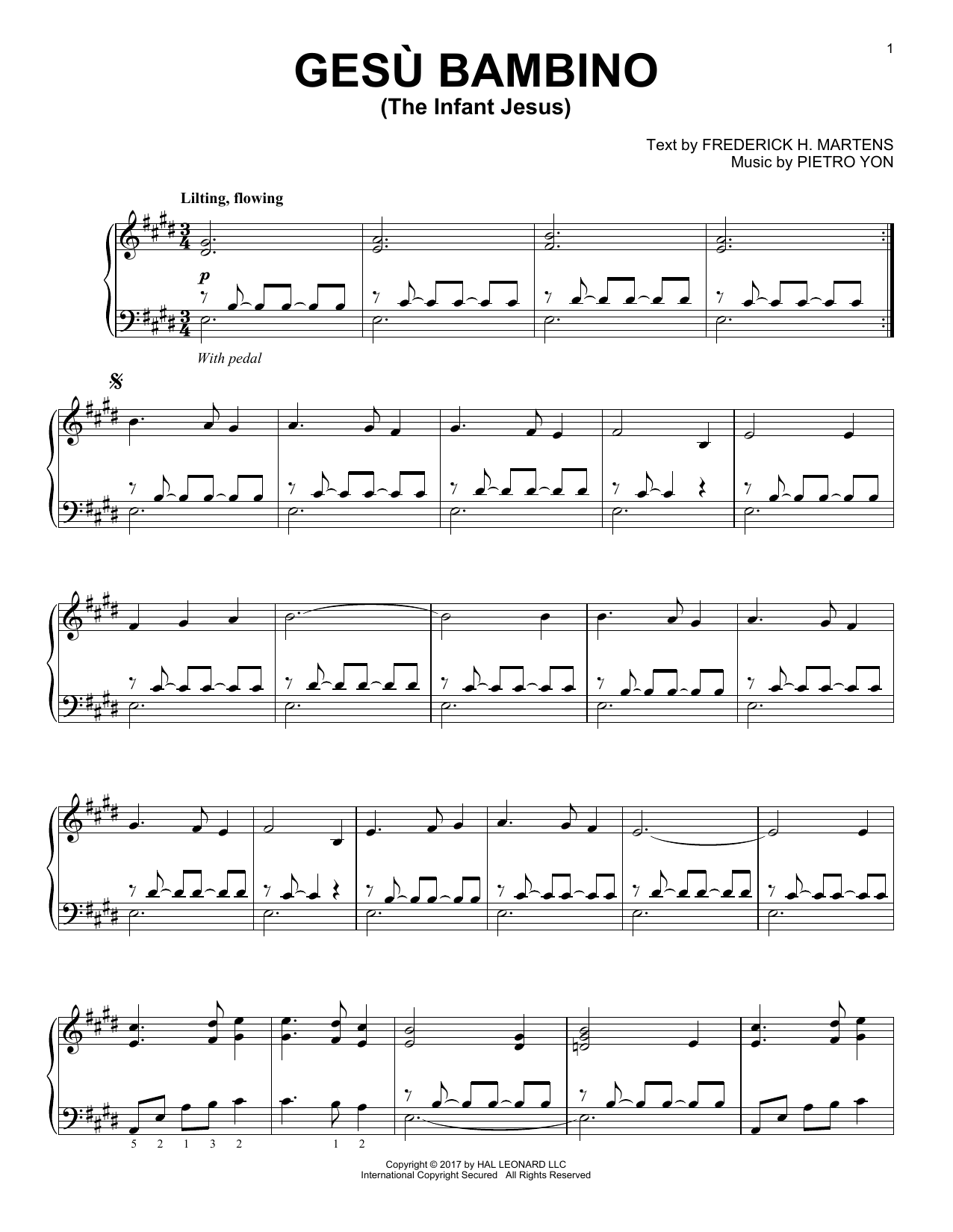 Pietro Yon Gesu Bambino (The Infant Jesus) Sheet Music Notes & Chords for Ukulele - Download or Print PDF