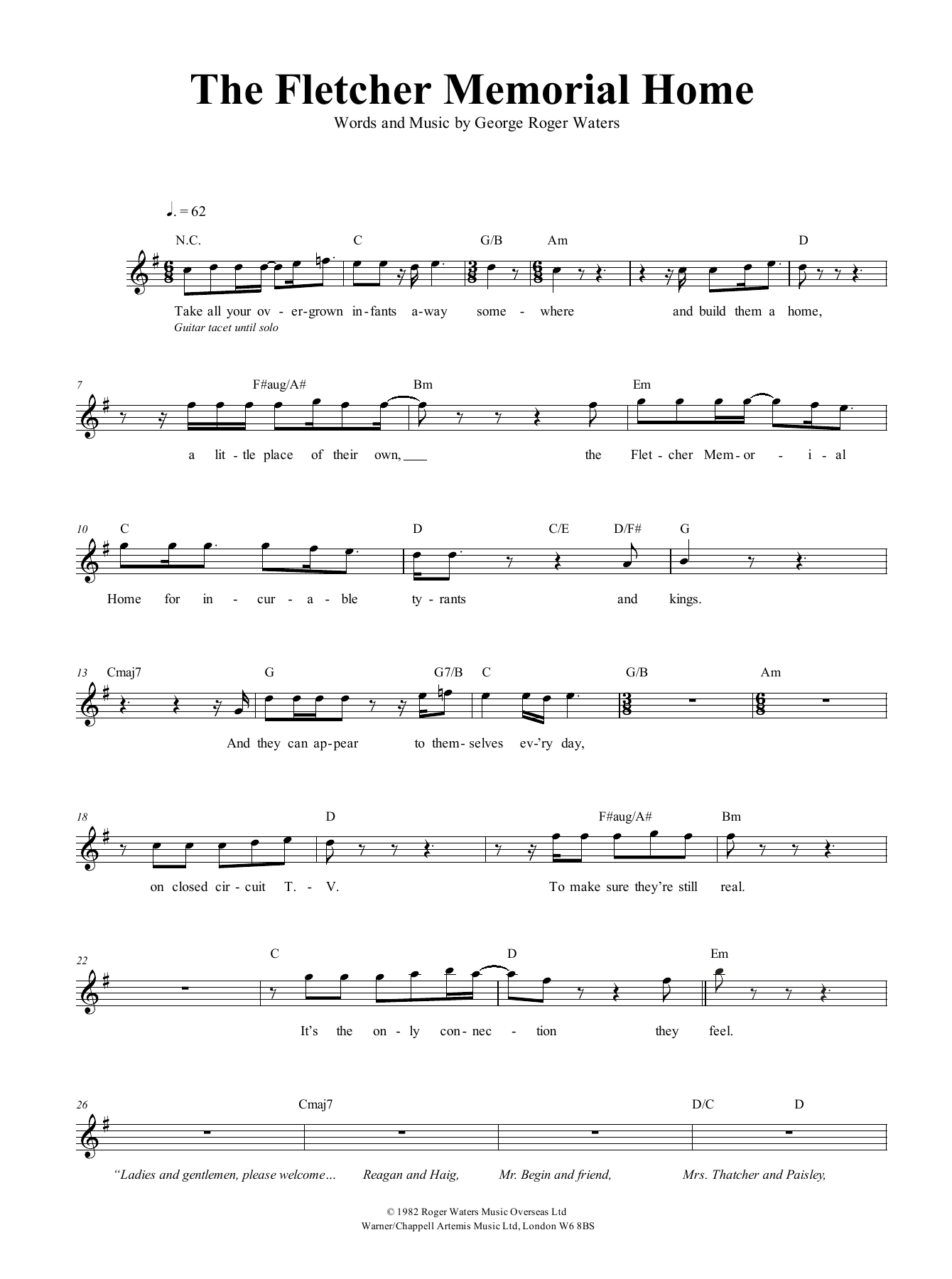 Pink Floyd The Fletcher Memorial Home Sheet Music Notes & Chords for Drums - Download or Print PDF