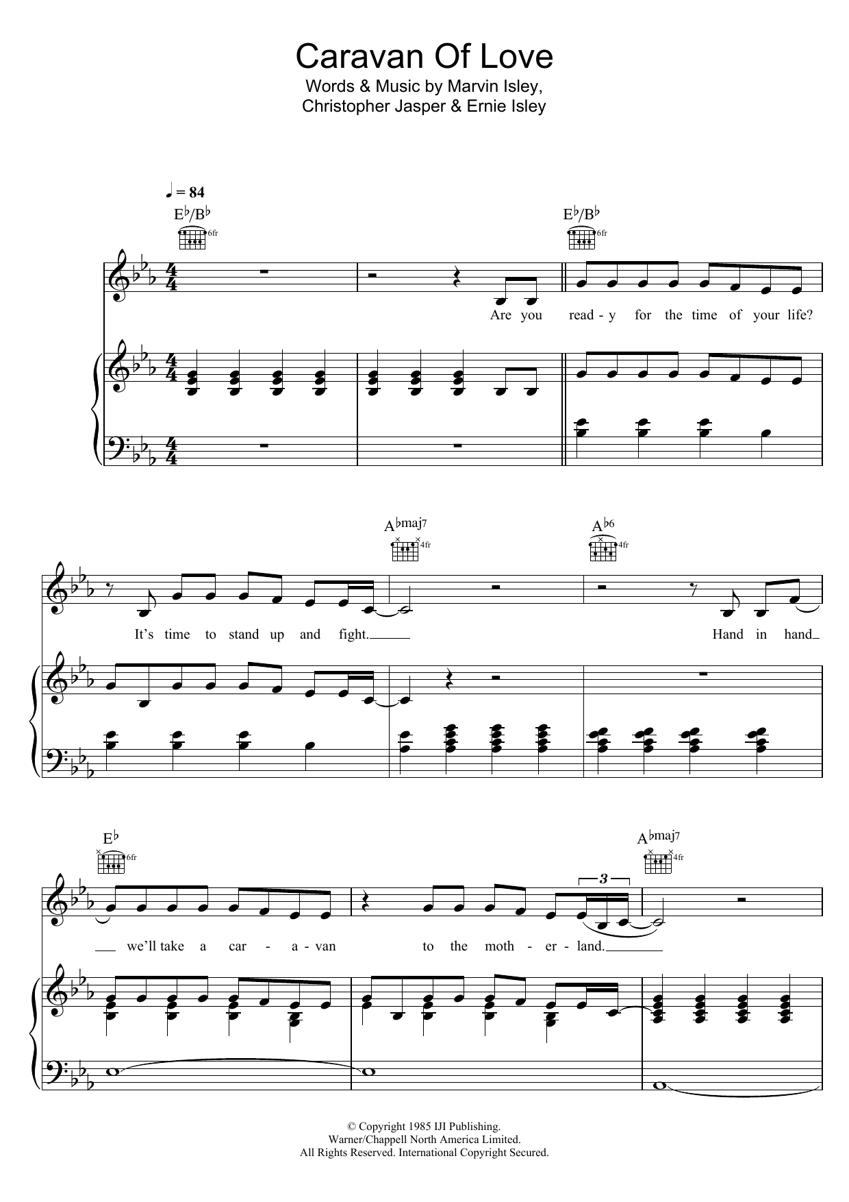 Pixie Lott Caravan Of Love Sheet Music Notes & Chords for Piano, Vocal & Guitar (Right-Hand Melody) - Download or Print PDF