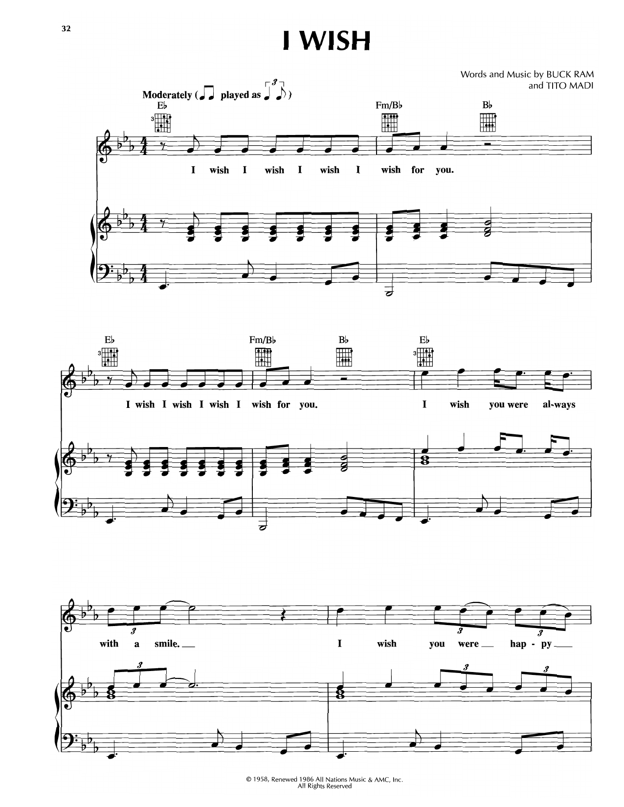 Platters I Wish Sheet Music Notes & Chords for Piano, Vocal & Guitar Chords (Right-Hand Melody) - Download or Print PDF Platters I Wish Sheet Music Notes & Chords for Piano, Vocal & Guitar Chords (Right-Hand Melody) - Download or Print PDF
