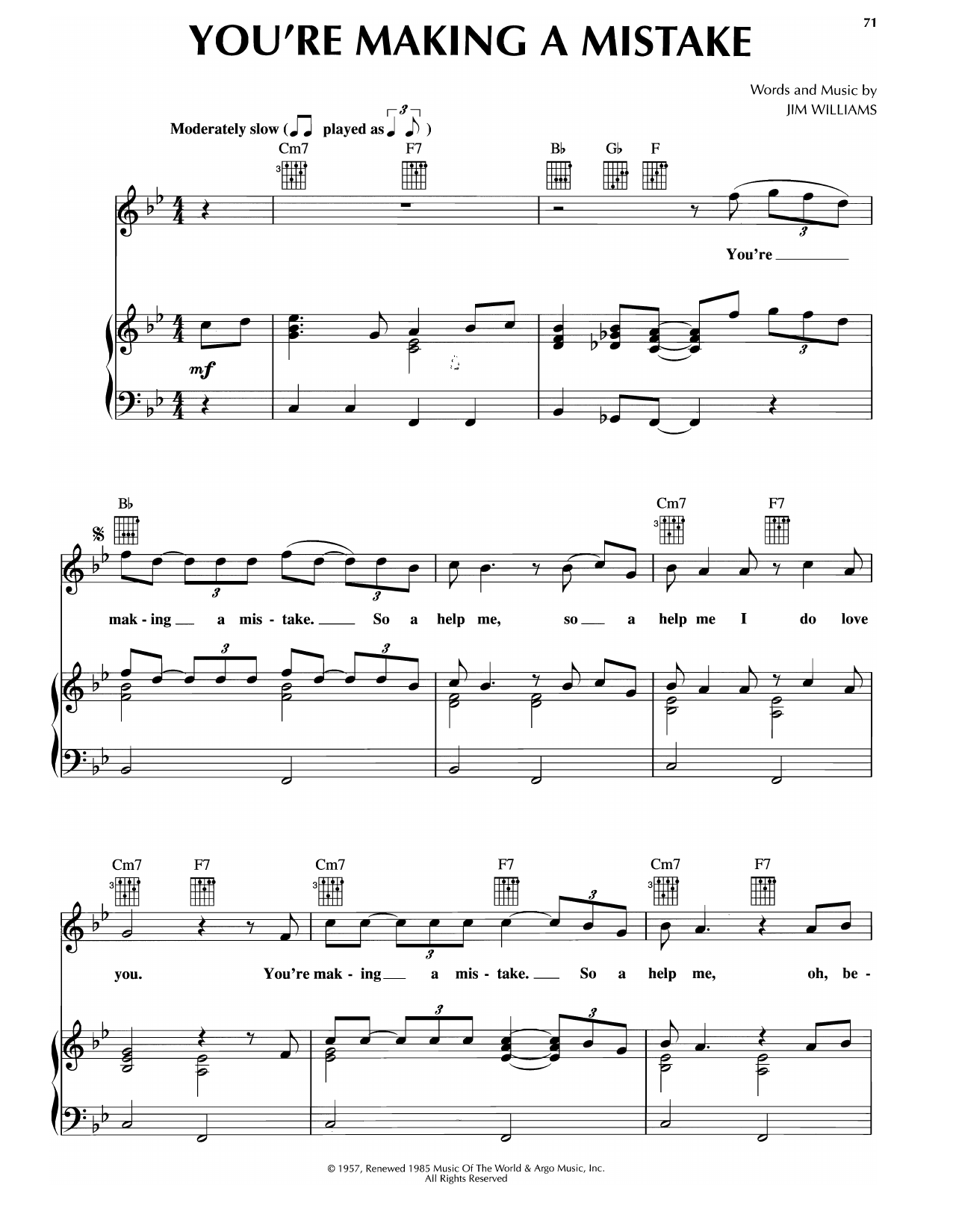 Platters You're Making A Mistake Sheet Music Notes & Chords for Piano, Vocal & Guitar Chords (Right-Hand Melody) - Download or Print PDF Platters You're Making A Mistake Sheet Music Notes & Chords for Piano, Vocal & Guitar Chords (Right-Hand Melody) - Download or Print PDF