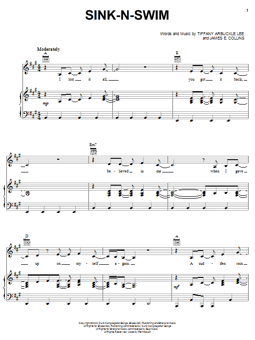 Plumb Sink-n-Swim Sheet Music Notes & Chords for Piano, Vocal & Guitar (Right-Hand Melody) - Download or Print PDF