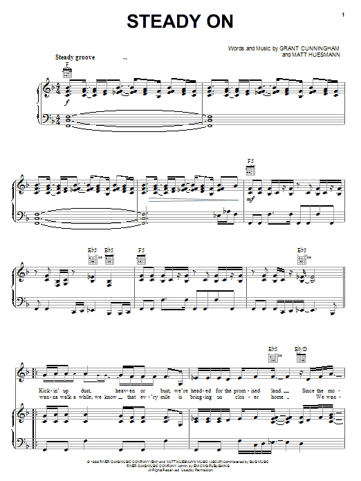 Point Of Grace Steady On Sheet Music Notes & Chords for Melody Line, Lyrics & Chords - Download or Print PDF