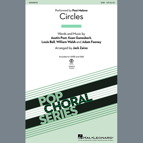 Post Malone, Circles (arr. Jack Zaino), SATB Choir