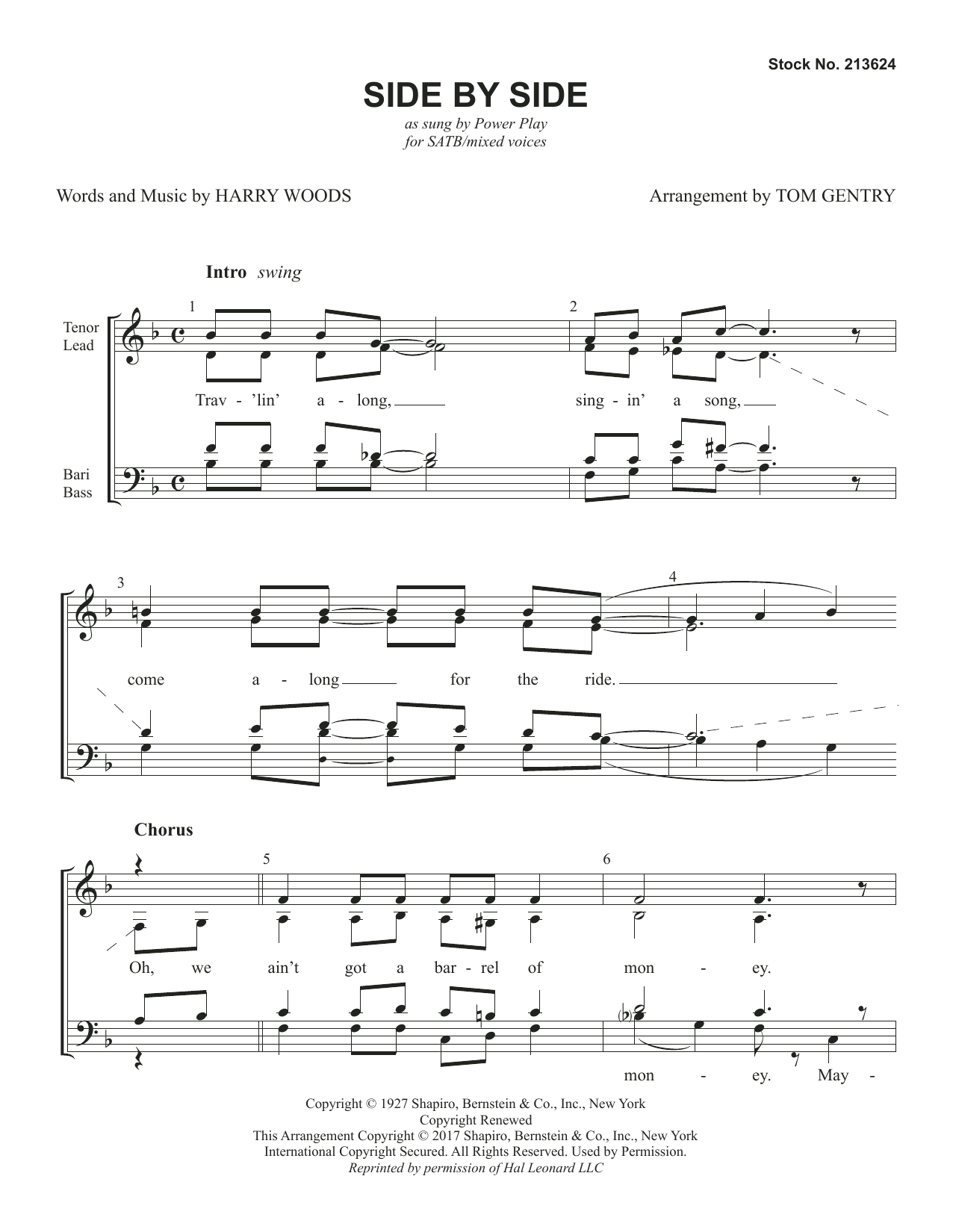 Power Play Side By Side (arr. Tom Gentry) Sheet Music Notes & Chords for SSAA Choir - Download or Print PDF