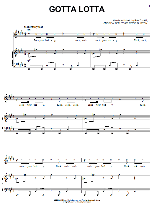 Prima J Gotta Lotta Sheet Music Notes & Chords for Piano, Vocal & Guitar (Right-Hand Melody) - Download or Print PDF