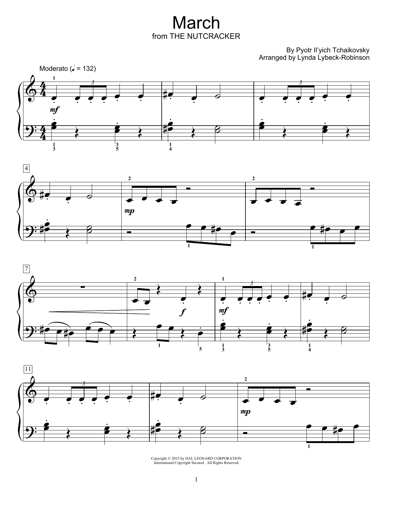 Lynda Lybeck-Robinson March Sheet Music Notes & Chords for Educational Piano - Download or Print PDF