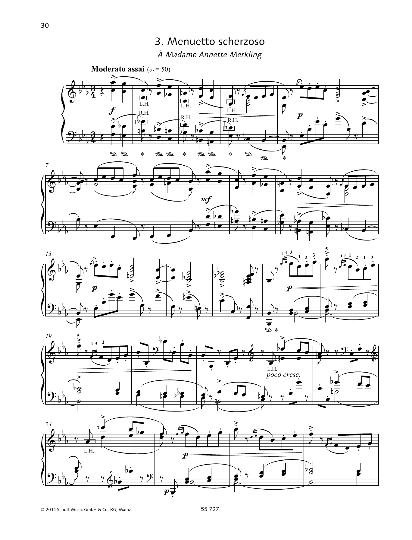 Pyotr Il'yich Tchaikovsky Menuetto scherzoso Sheet Music Notes & Chords for Piano Solo - Download or Print PDF