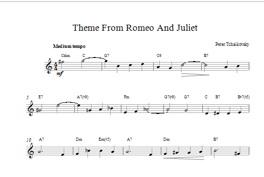 Pyotr Ilyich Tchaikovsky Romeo And Juliet Sheet Music Notes & Chords for Easy Piano - Download or Print PDF