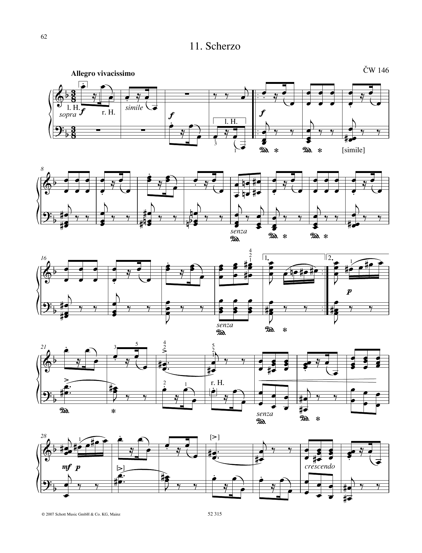 Pyotr Il'yich Tchaikovsky Scherzo Sheet Music Notes & Chords for Piano Solo - Download or Print PDF