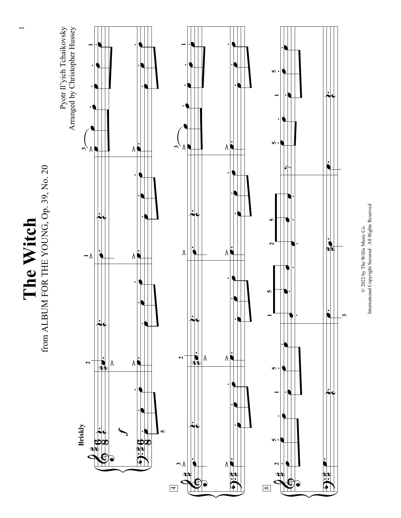 Pyotr Il'yich Tchaikovsky The Witch, Op. 39, No. 20 (arr. Christopher Hussey) Sheet Music Notes & Chords for Educational Piano - Download or Print PDF
