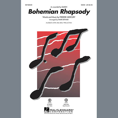 Queen, Bohemian Rhapsody (arr. Mark Brymer), SATB Choir