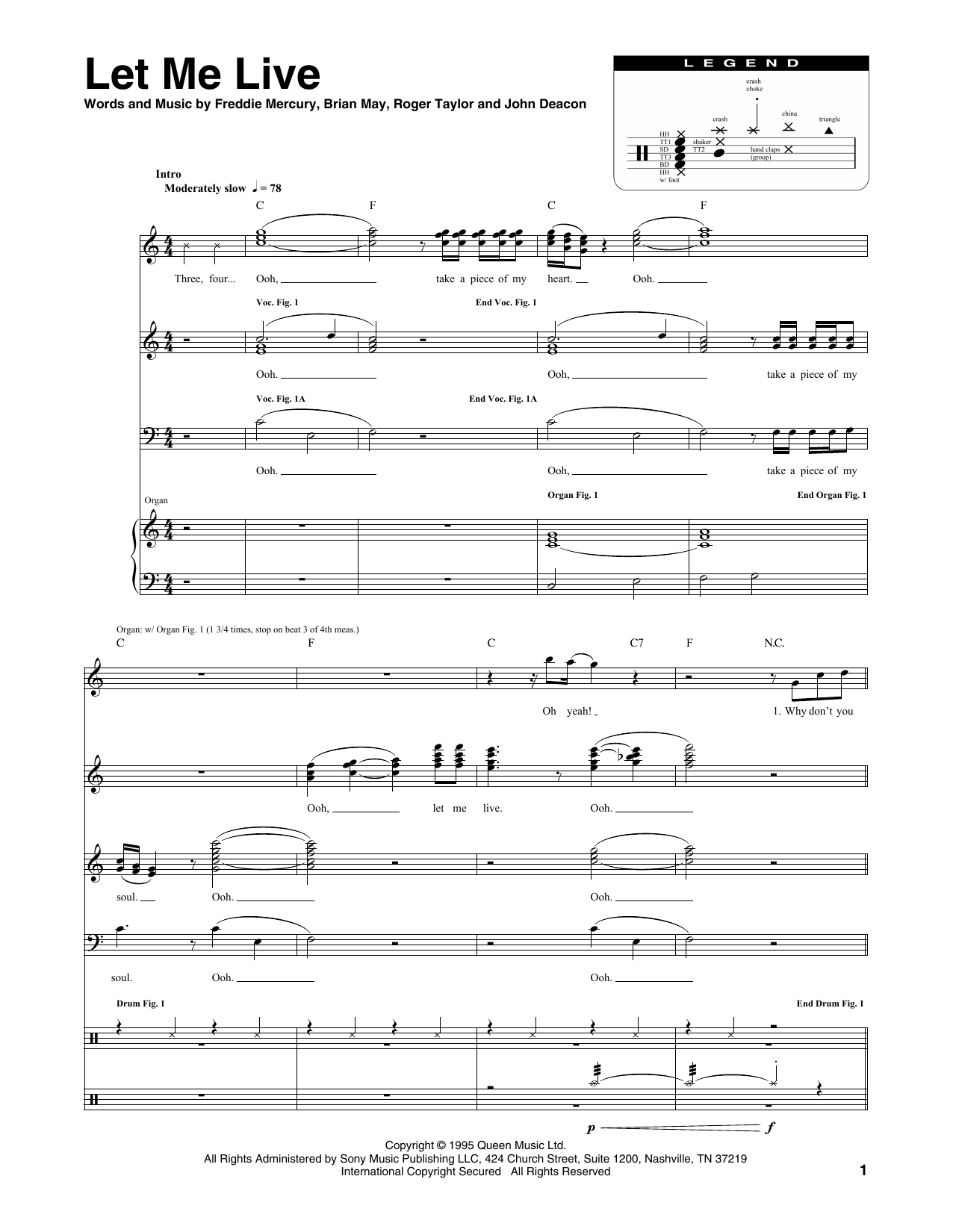Queen Let Me Live Sheet Music Notes & Chords for Transcribed Score - Download or Print PDF Queen Let Me Live Sheet Music Notes & Chords for Transcribed Score - Download or Print PDF