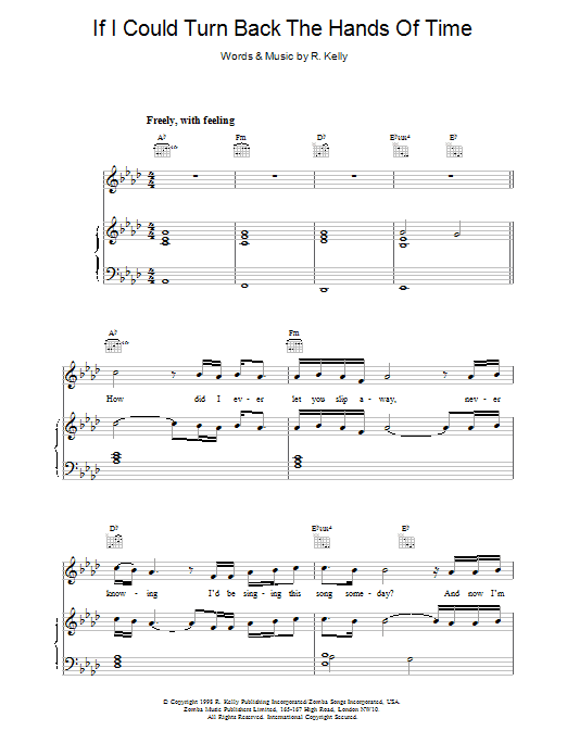 R. Kelly If I Could Turn Back The Hands Of Time Sheet Music Notes & Chords for Clarinet - Download or Print PDF