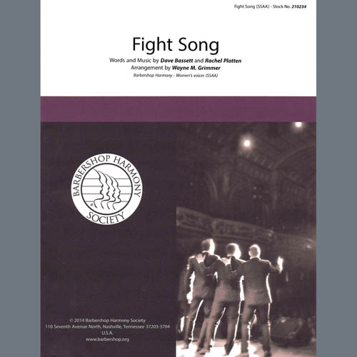 Rachel Platten, Fight Song (arr. Wayne Grimmer), SSA Choir