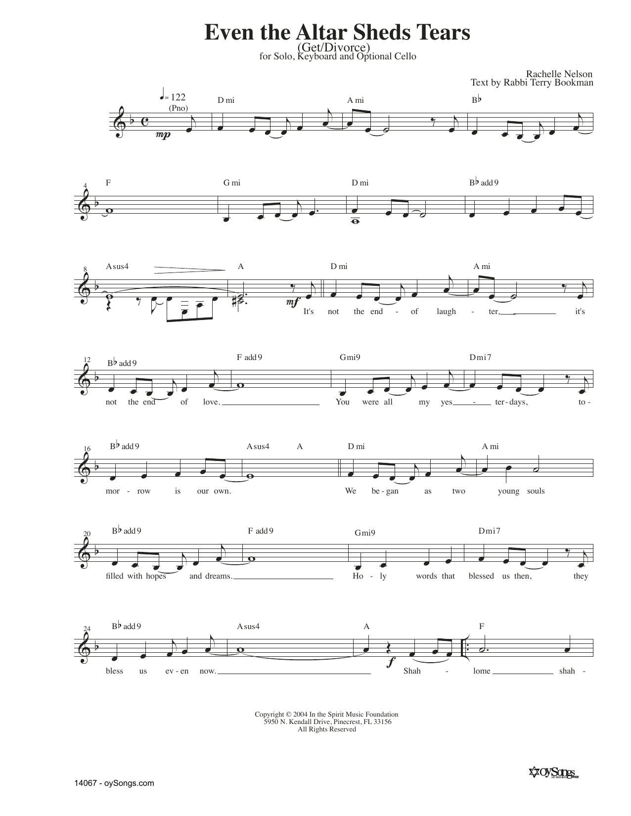 Rachelle Nelson Even The Altar Sheds Tears Sheet Music Notes & Chords for Lead Sheet / Fake Book - Download or Print PDF
