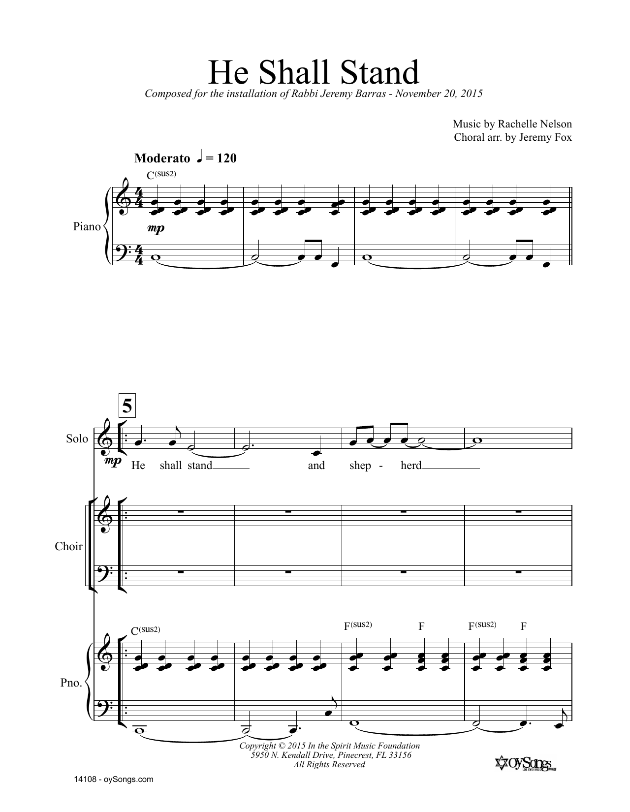 Rachelle Nelson He Shall Stand Sheet Music Notes & Chords for SATB Choir - Download or Print PDF