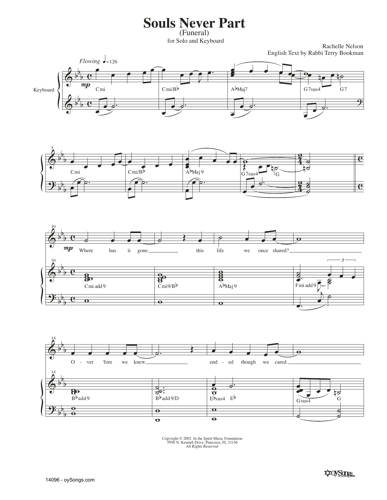 Rachelle Nelson Souls Never Part Sheet Music Notes & Chords for Lead Sheet / Fake Book - Download or Print PDF