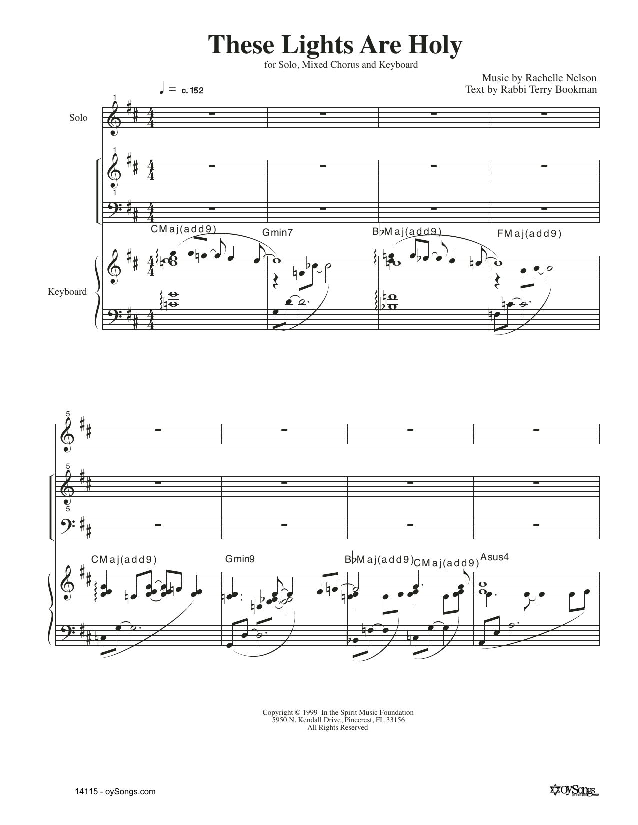 Rachelle Nelson These Lights Are Holy Sheet Music Notes & Chords for SAT Choir - Download or Print PDF