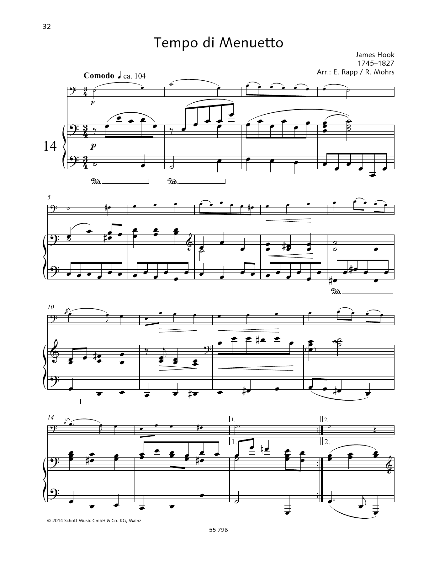 Rainer Mohrs; Eugen Rapp Tempo Di Menuetto Sheet Music Notes & Chords for String Solo - Download or Print PDF
