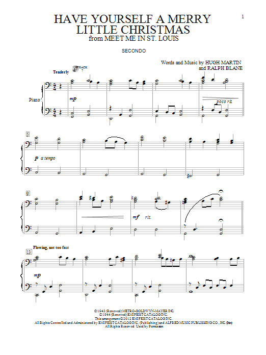 Ralph Blane Have Yourself A Merry Little Christmas Sheet Music Notes & Chords for Vocal Pro + Piano/Guitar - Download or Print PDF
