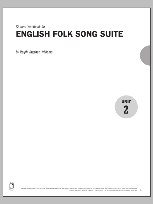 Ralph Vaughan Williams Guides to Band Masterworks, Vol. 3 - Student Workbook - English Folk Song Suite Sheet Music Notes & Chords for Instrumental Method - Download or Print PDF