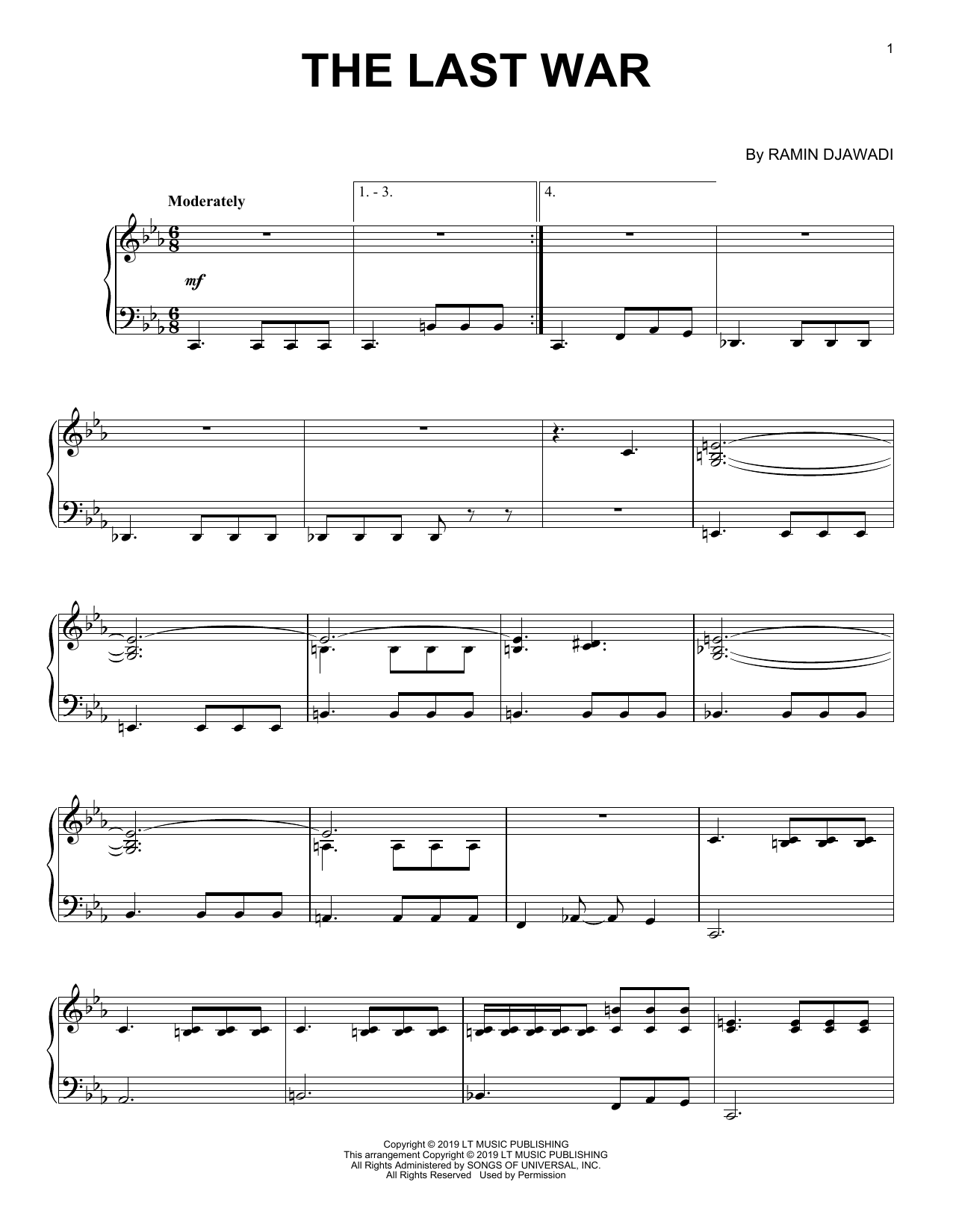 Ramin Djawadi The Last War (from Game of Thrones) Sheet Music Notes & Chords for Piano Solo - Download or Print PDF