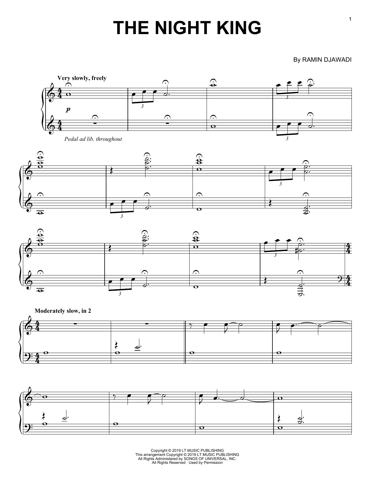 Ramin Djawadi The Night King (from Game of Thrones) Sheet Music Notes & Chords for Piano Solo - Download or Print PDF