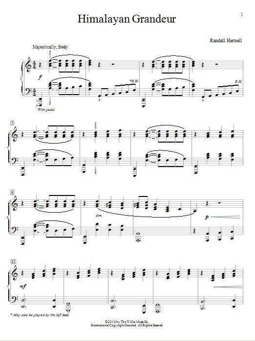 Randall Hartsell Himalayan Grandeur Sheet Music Notes & Chords for Educational Piano - Download or Print PDF