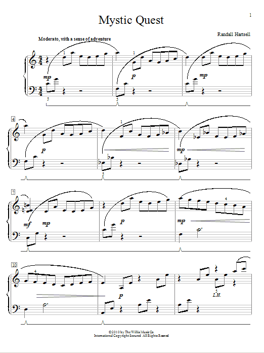 Randall Hartsell Mystic Quest Sheet Music Notes & Chords for Educational Piano - Download or Print PDF