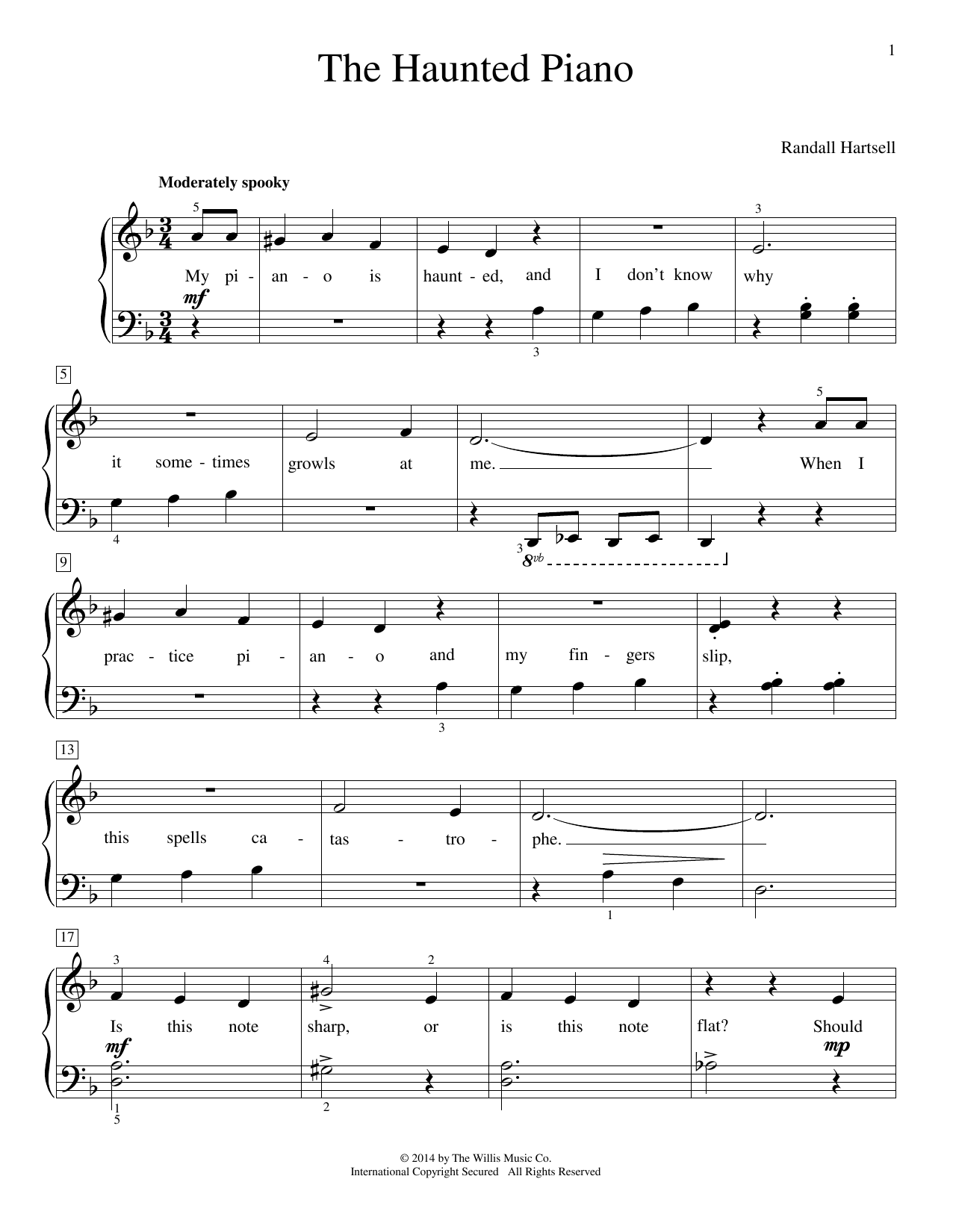 Randall Hartsell The Haunted Piano Sheet Music Notes & Chords for Educational Piano - Download or Print PDF