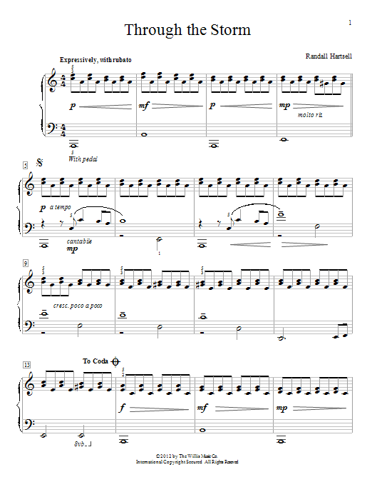 Randall Hartsell Through The Storm Sheet Music Notes & Chords for Educational Piano - Download or Print PDF