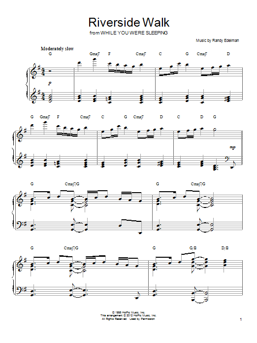 Randy Edelman Riverside Walk Sheet Music Notes & Chords for Piano - Download or Print PDF