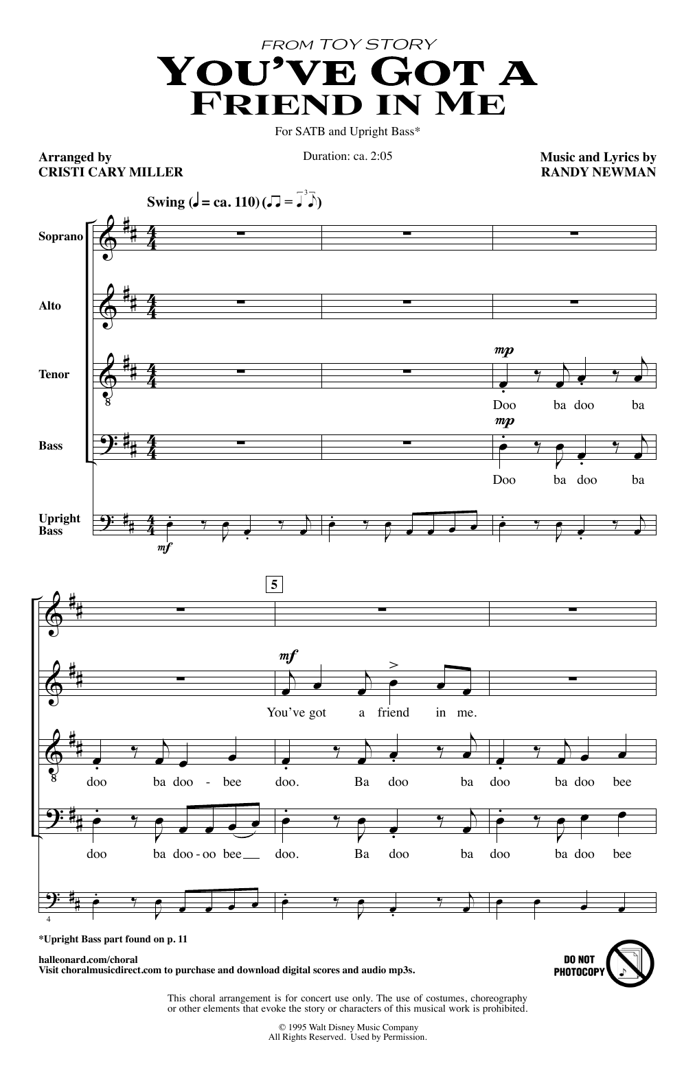 Randy Newman You've Got A Friend In Me (from Toy Story) (arr. Cristi Cary Miller) Sheet Music Notes & Chords for SATB - Download or Print PDF