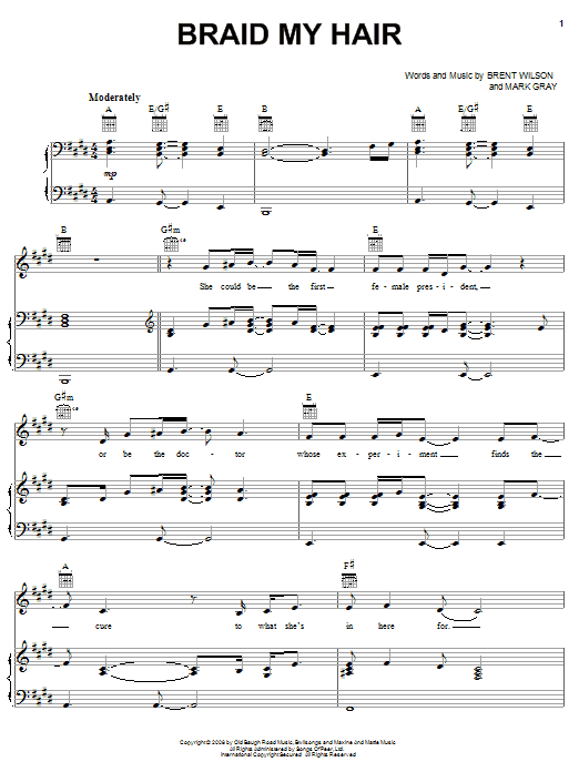 Randy Owen Braid My Hair Sheet Music Notes & Chords for Piano, Vocal & Guitar (Right-Hand Melody) - Download or Print PDF Randy Owen Braid My Hair Sheet Music Notes & Chords for Piano, Vocal & Guitar (Right-Hand Melody) - Download or Print PDF