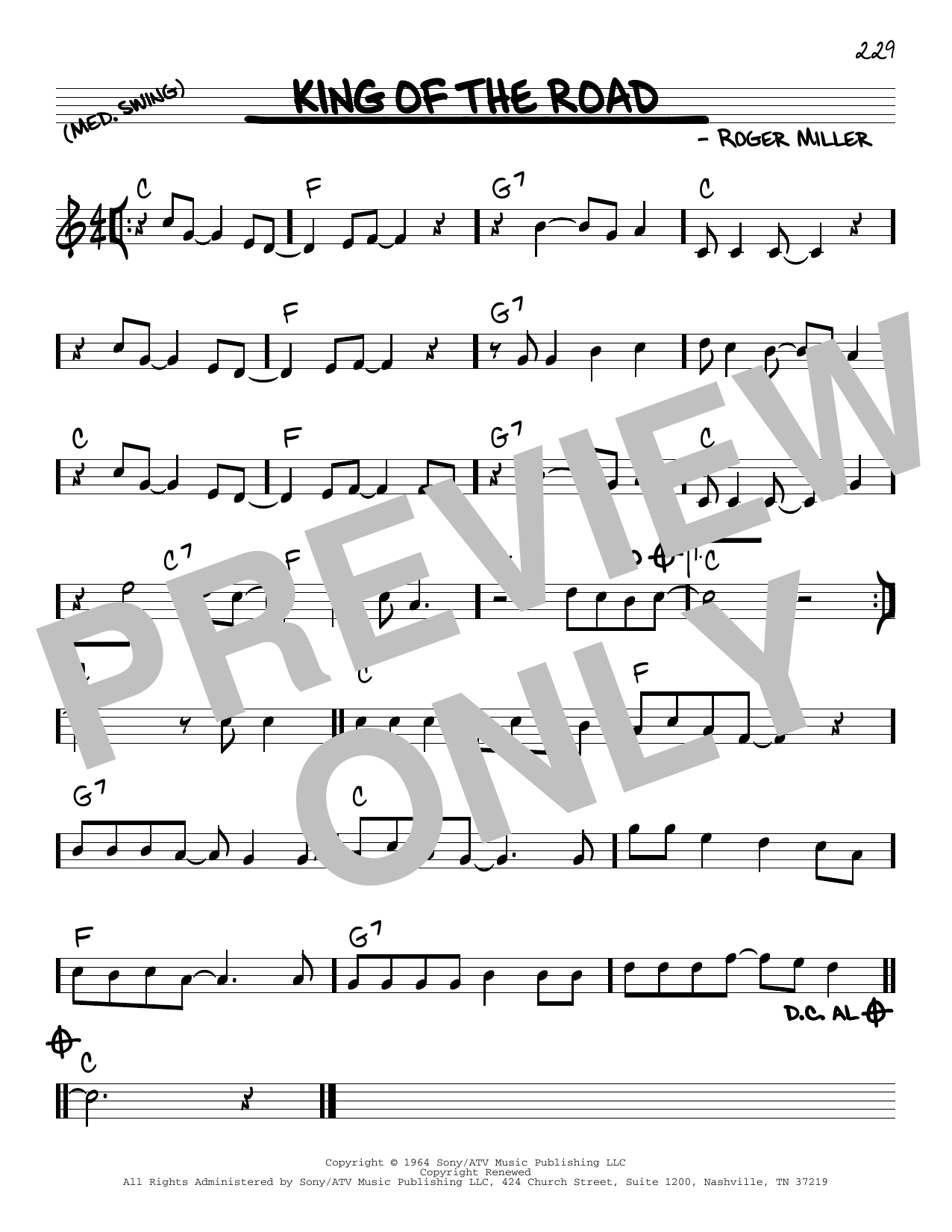 Randy Travis King Of The Road Sheet Music Notes & Chords for Real Book – Melody & Chords - Download or Print PDF