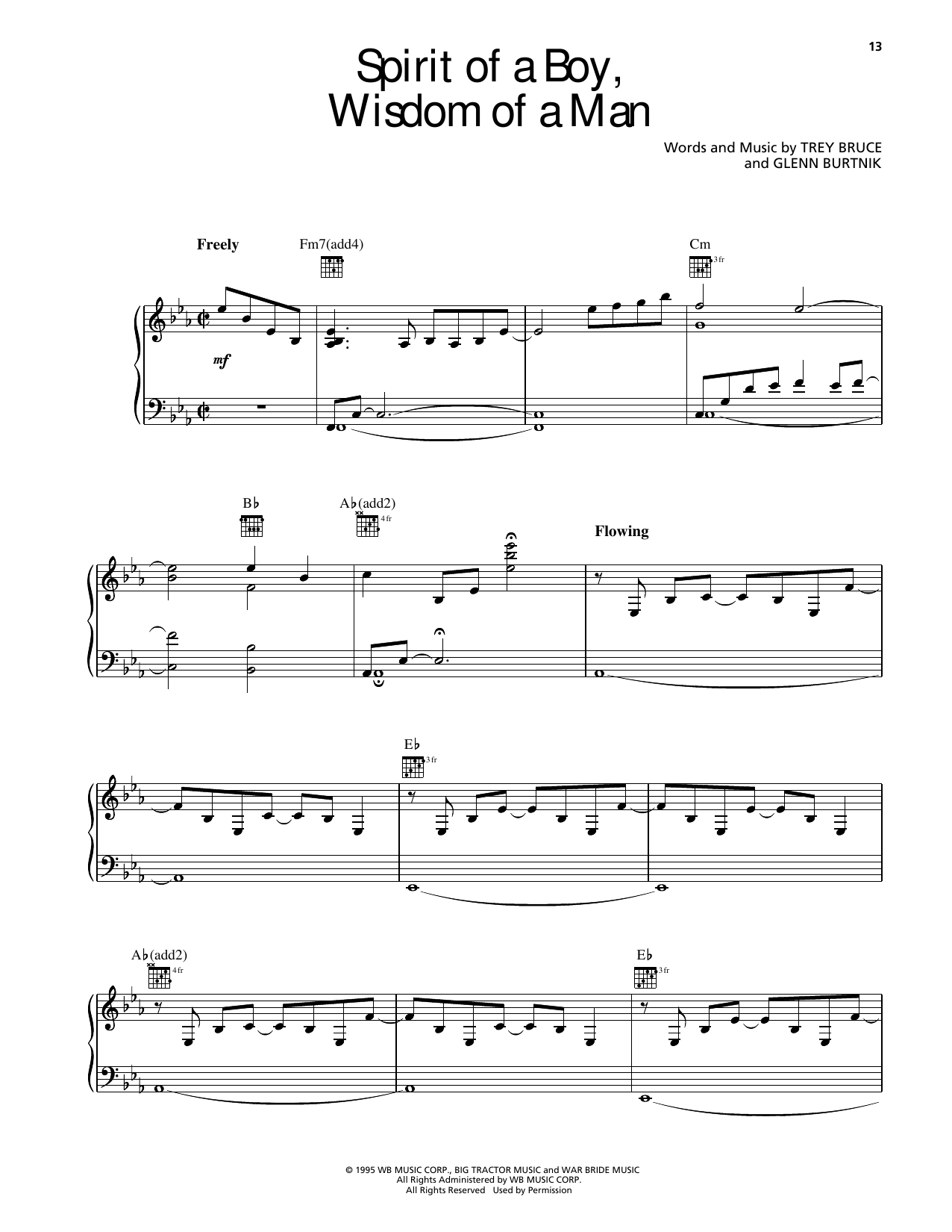 Randy Travis Spirit Of A Boy, Wisdom Of A Man Sheet Music Notes & Chords for Piano, Vocal & Guitar Chords (Right-Hand Melody) - Download or Print PDF