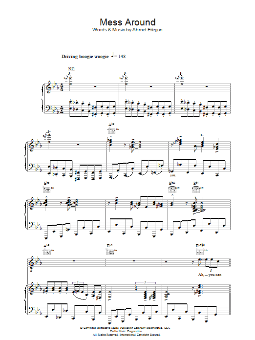 Ray Charles Mess Around Sheet Music Notes & Chords for Piano, Vocal & Guitar - Download or Print PDF