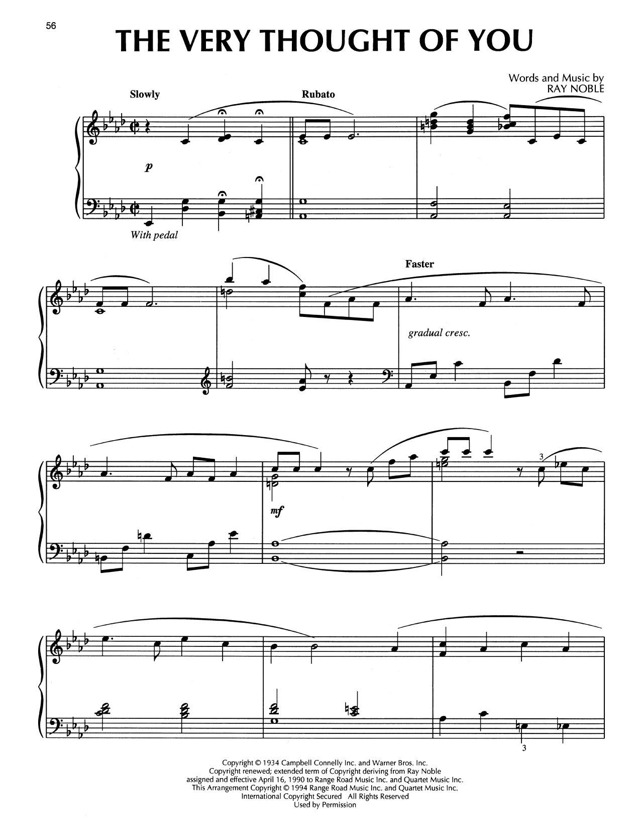 Ray Noble The Very Thought Of You (arr. Bill Boyd) Sheet Music Notes & Chords for Piano Solo - Download or Print PDF