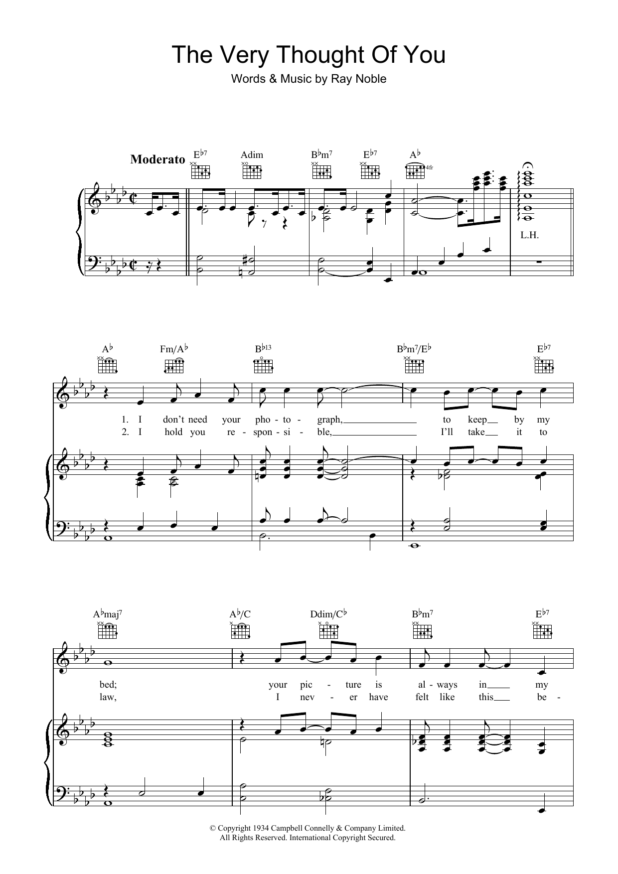 Ray Noble The Very Thought Of You Sheet Music Notes & Chords for Violin - Download or Print PDF