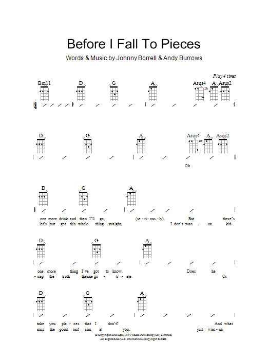 Razorlight Before I Fall To Pieces Sheet Music Notes & Chords for Keyboard - Download or Print PDF