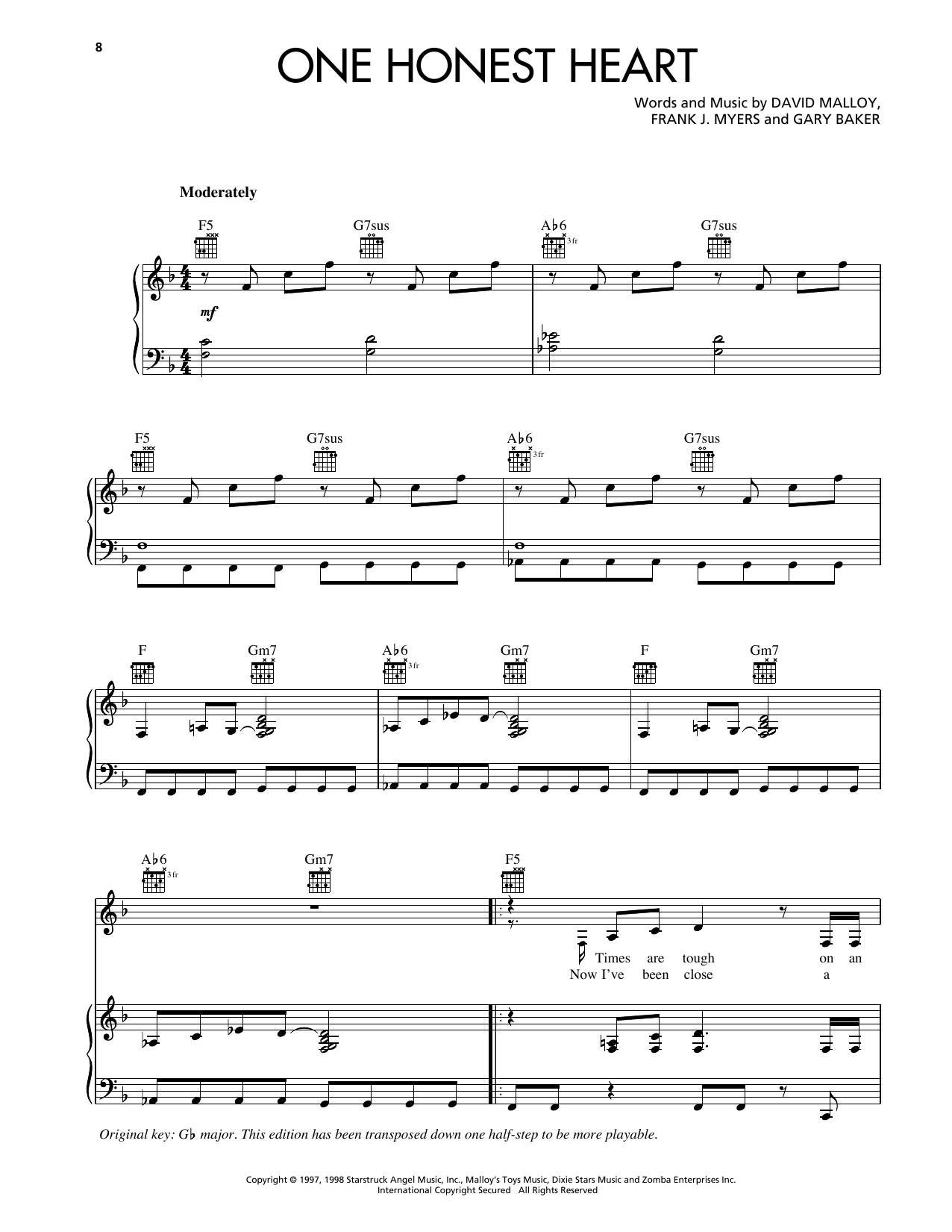 Reba McEntire One Honest Heart Sheet Music Notes & Chords for Piano, Vocal & Guitar Chords (Right-Hand Melody) - Download or Print PDF Reba McEntire One Honest Heart Sheet Music Notes & Chords for Piano, Vocal & Guitar Chords (Right-Hand Melody) - Download or Print PDF