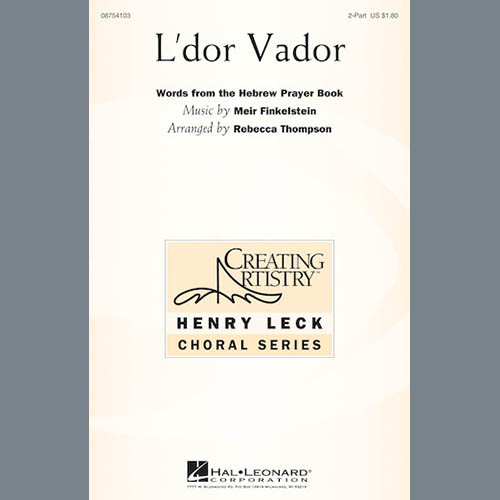 Rebecca Thompson, L'Dor Vador, 2-Part Choir