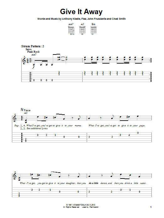 Red Hot Chili Peppers Give It Away Sheet Music Notes & Chords for Drums Transcription - Download or Print PDF
