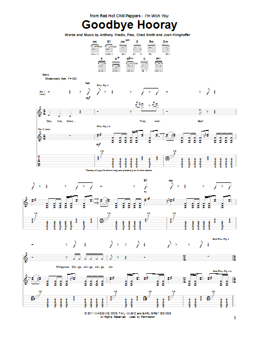 Red Hot Chili Peppers Goodbye Hooray Sheet Music Notes & Chords for Drums Transcription - Download or Print PDF