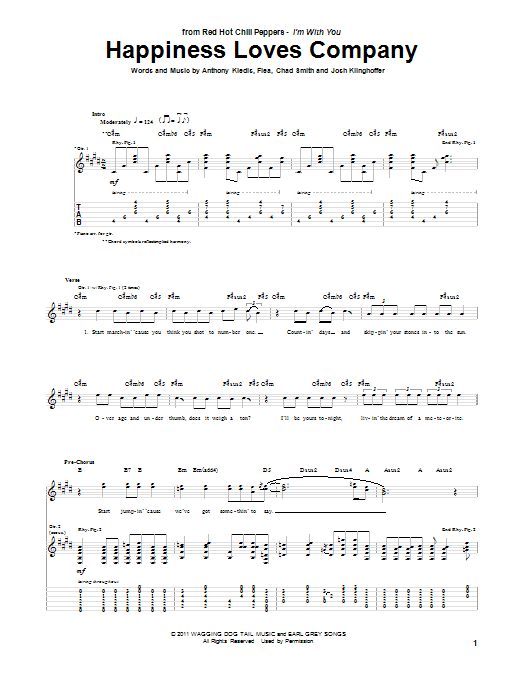 Red Hot Chili Peppers Happiness Loves Company Sheet Music Notes & Chords for Drums Transcription - Download or Print PDF