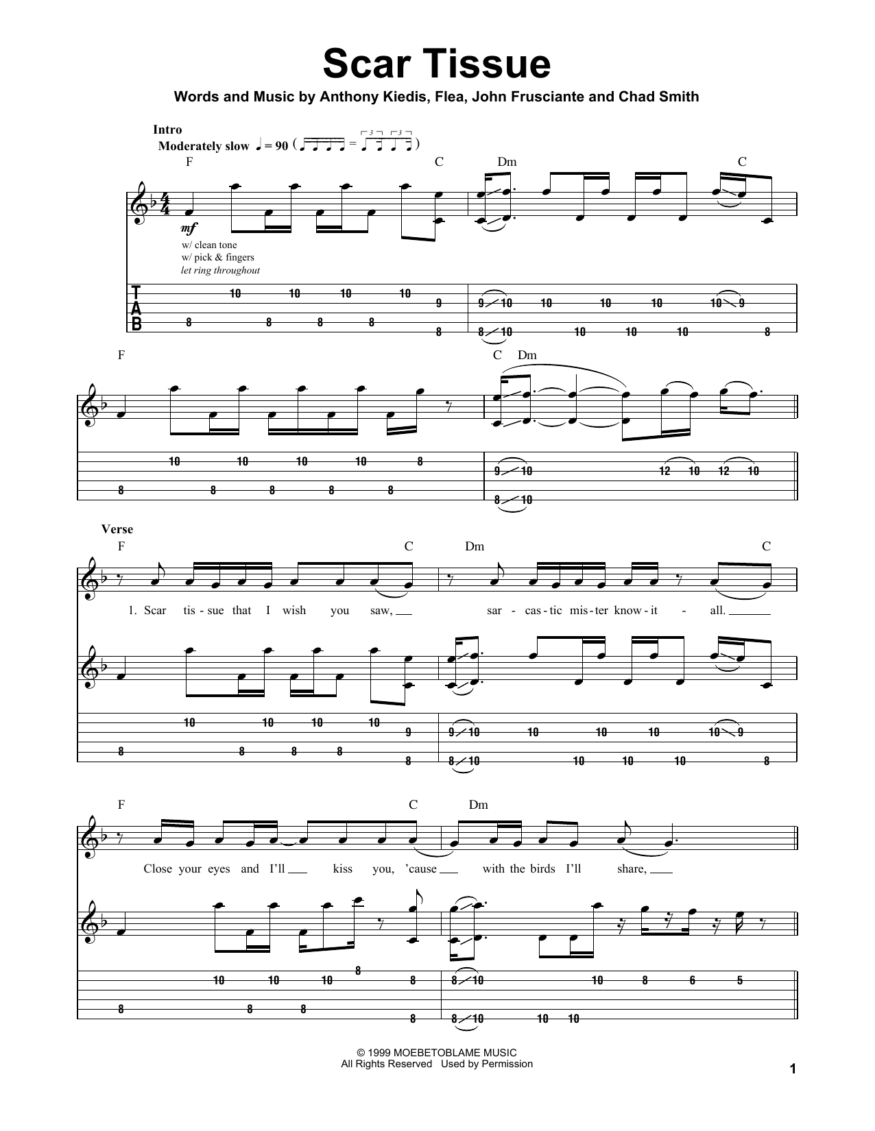 Red Hot Chili Peppers Scar Tissue Sheet Music Notes & Chords for Ukulele - Download or Print PDF