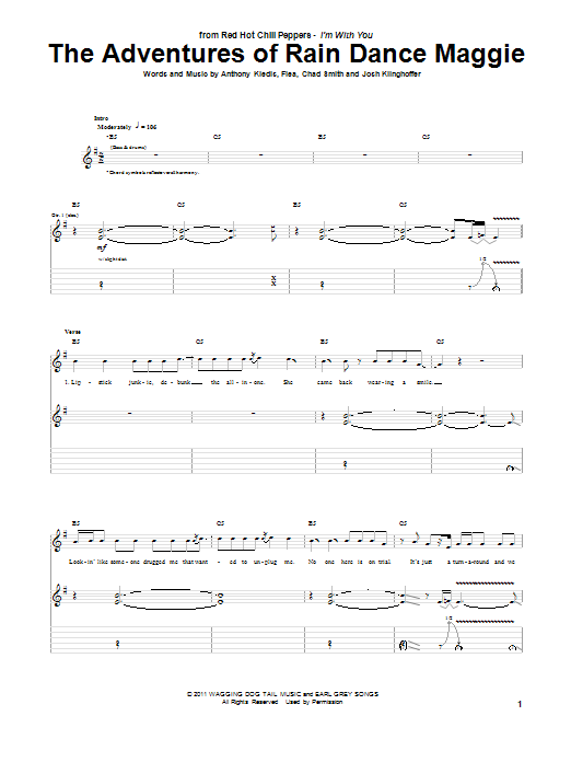 Red Hot Chili Peppers The Adventures Of Rain Dance Maggie Sheet Music Notes & Chords for Ukulele - Download or Print PDF
