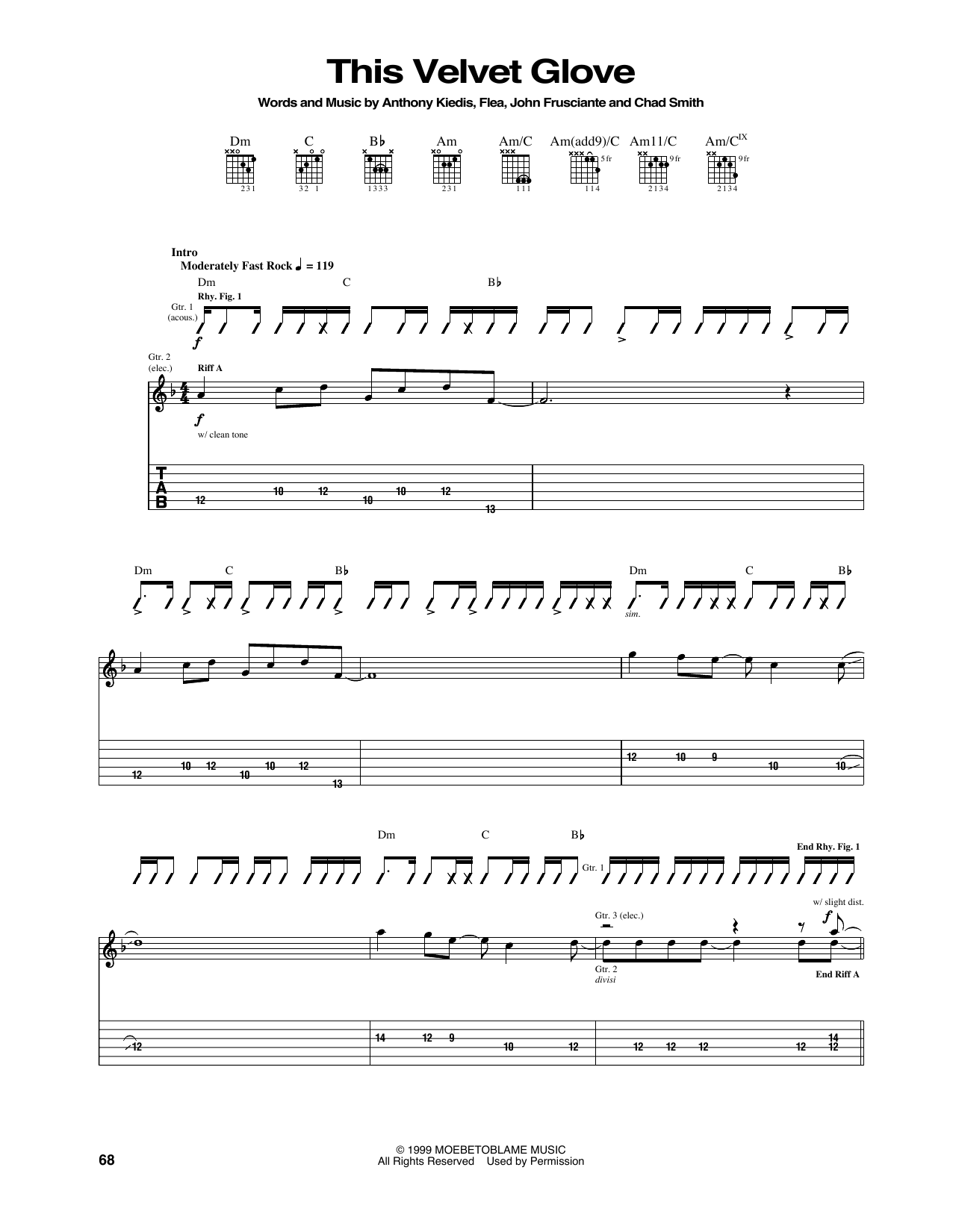 Red Hot Chili Peppers This Velvet Glove Sheet Music Notes & Chords for Bass Guitar Tab - Download or Print PDF
