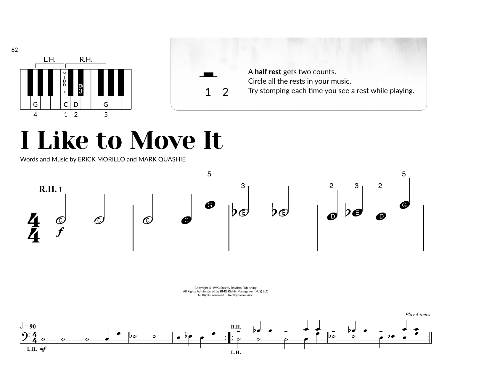 Reel 2 Real I Like To Move It (arr. Brittany McCorriston) Sheet Music Notes & Chords for Very Beginner Piano - Download or Print PDF